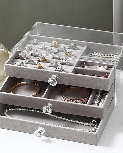 3 Layer Jewellery Storage Box b1s18a-ff