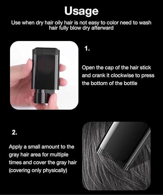 Covering White Hair is Simple and Convenient 20gm - Black b1s18a-ff