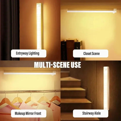 LED Motion Sensor Light Wireless LED Night Light Type C Rechargeable Light Cabinet Wardrobe Lamp Staircase Backlight For Kitchen NexivoEdge