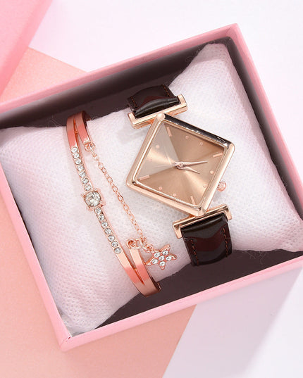 Square head quartz watch set NexivoEdge