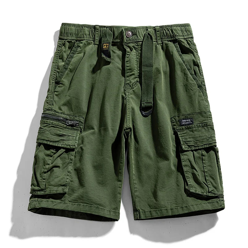 CAAYU Summer Mens Cargo Tactical Short Pants Multi-pocket Shorts Men Oversize Clothing Casual Fashion Jogger Outdoor Khaki Pants NexivoEdge