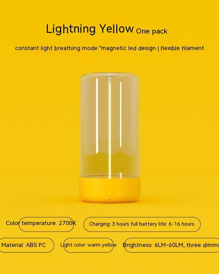 New LED Camping Light Type-c Rechargeable Portable Night Light With High Transparency And Anti Drop Creative Atmosphere Light
