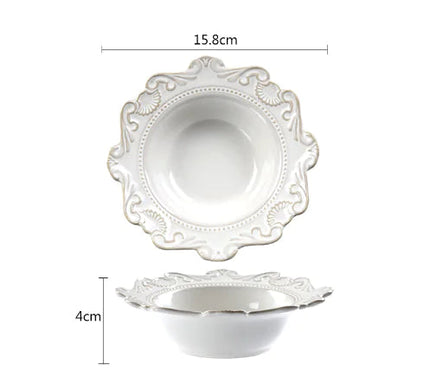Elegant Baroque Porcelain Dinner Set NexivoEdge