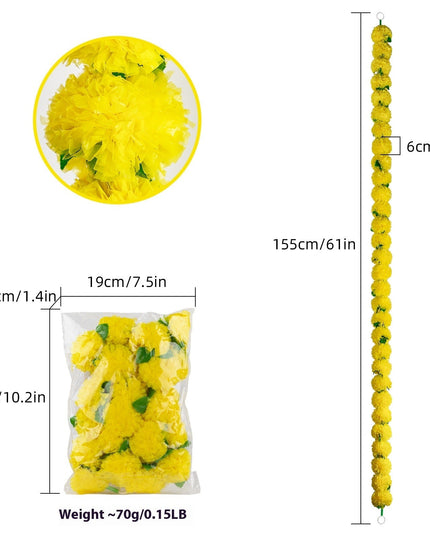 Diwali French Marigold Halloween Day Of The Dead Wedding Flower Strip NexivoEdge