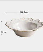 Baroque plate white 8 inches