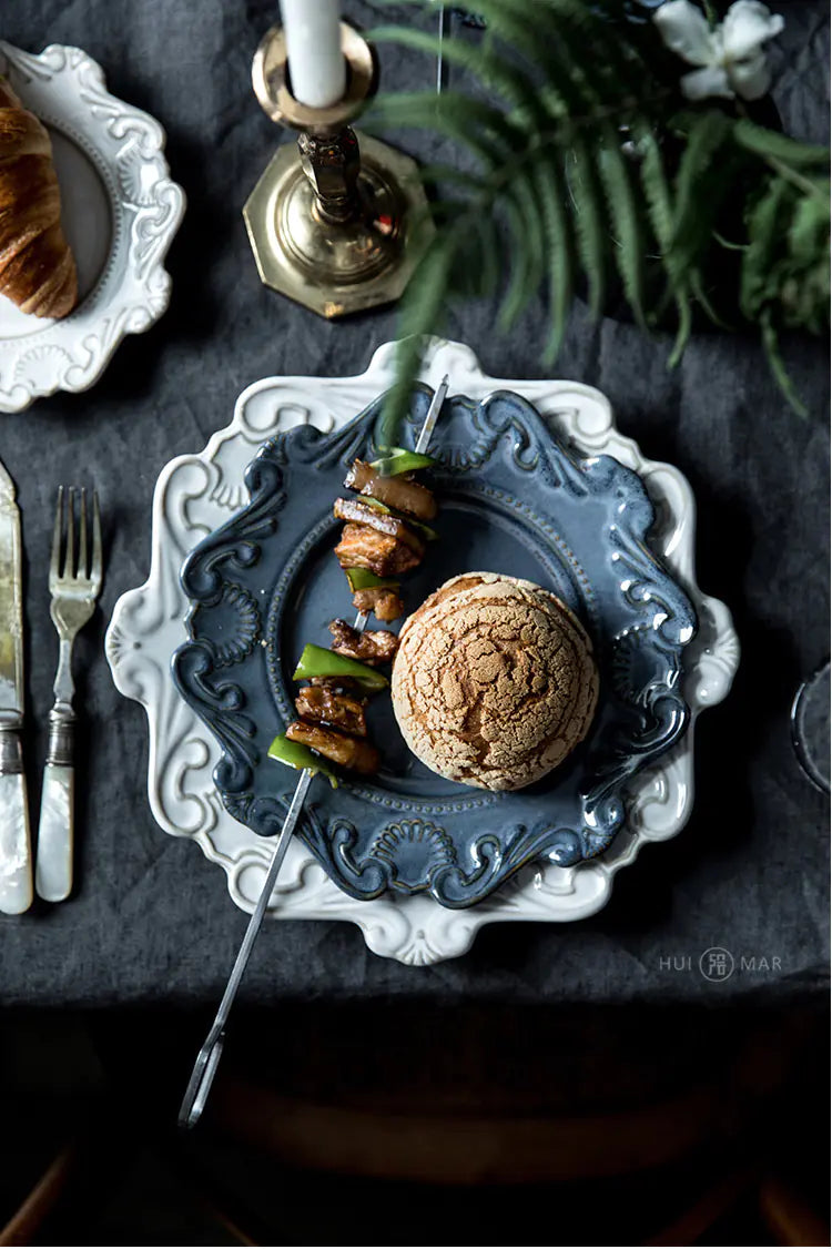 Elegant Baroque Porcelain Dinner Set NexivoEdge