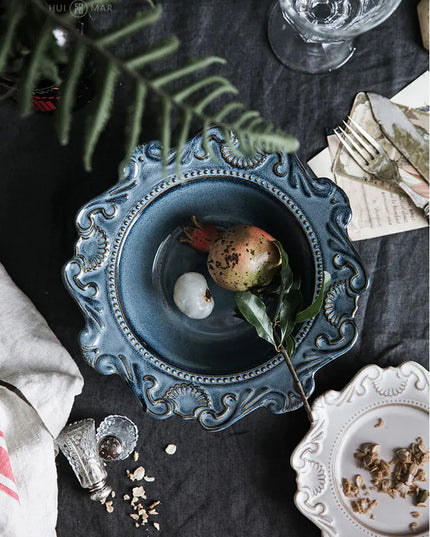 Elegant Baroque Porcelain Dinner Set NexivoEdge
