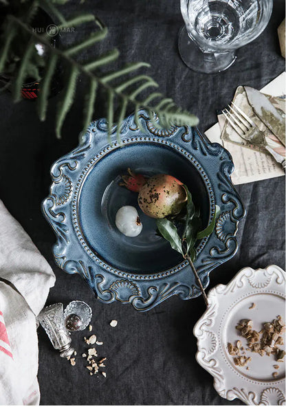 Elegant Baroque Porcelain Dinner Set NexivoEdge