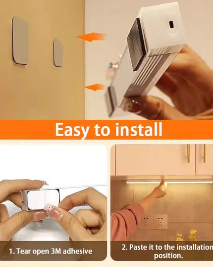 LED Motion Sensor Light Wireless LED Night Light Type C Rechargeable Light Cabinet Wardrobe Lamp Staircase Backlight For Kitchen NexivoEdge