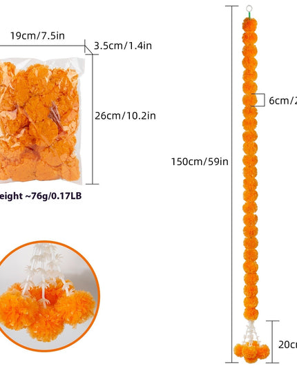 Diwali French Marigold Halloween Day Of The Dead Wedding Flower Strip NexivoEdge