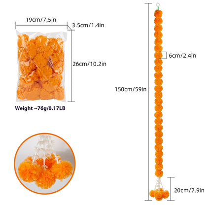 Diwali French Marigold Halloween Day Of The Dead Wedding Flower Strip NexivoEdge