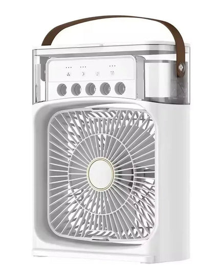 Summer Cooling Fan 3 In 1 Portable Desktop Humidifier USB Mini Air Conditioners Night Light Water Mist For Home, Office NexivoEdge