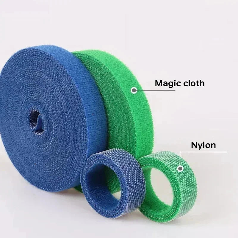 Wholesale 2/5M/Roll 12mm Width Cable Organizer USB Cable Winder Management nylon Free Cut Ties Mouse earphone Cord cable ties NexivoEdge