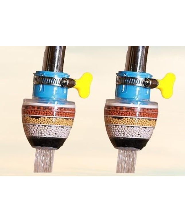Activated Carbon Water Faucet Mount Filter (Assorted Color) ( Pack of 2) - Nexivo
