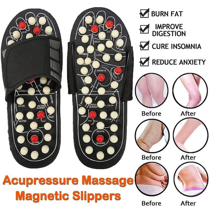 Acupressure and Magnetic Therapy Paduka Slippers for Full Body Blood Circulation For Men and Women - Nexivo
