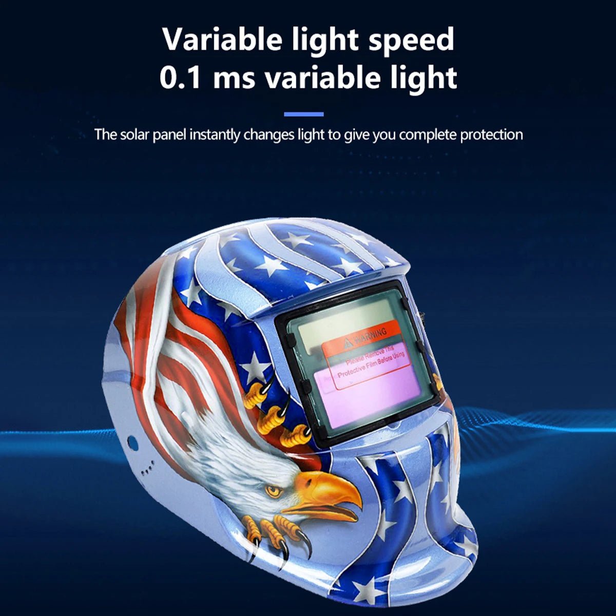 AIRAJ Welding Helmet Auto Darkening Welding Mask For TIG MIG ARC Welder Machine Large View True Color DIN9 - 13 93*42MM Vision - NexivoEdge