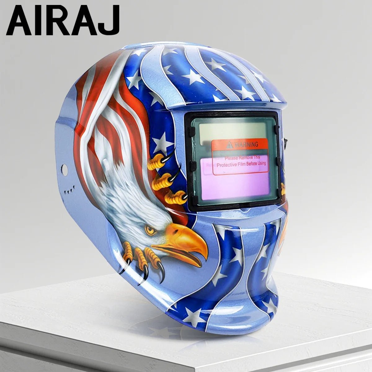 AIRAJ Welding Helmet Auto Darkening Welding Mask For TIG MIG ARC Welder Machine Large View True Color DIN9 - 13 93*42MM Vision - NexivoEdge