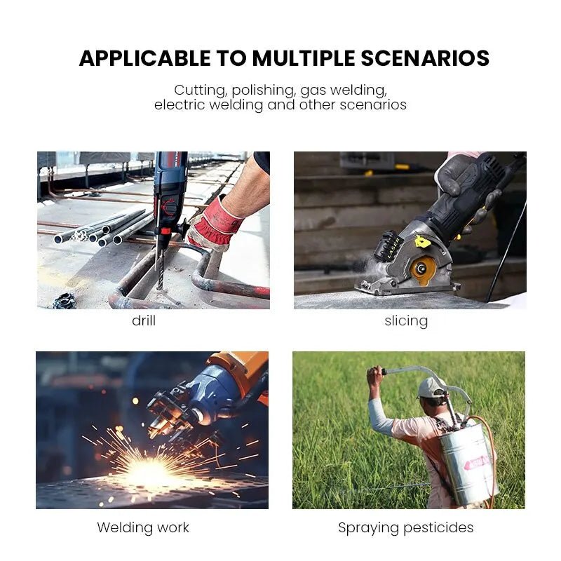 AIRAJ Welding Helmet Auto Darkening Welding Mask For TIG MIG ARC Welder Machine Large View True Color DIN9 - 13 93*42MM Vision - NexivoEdge