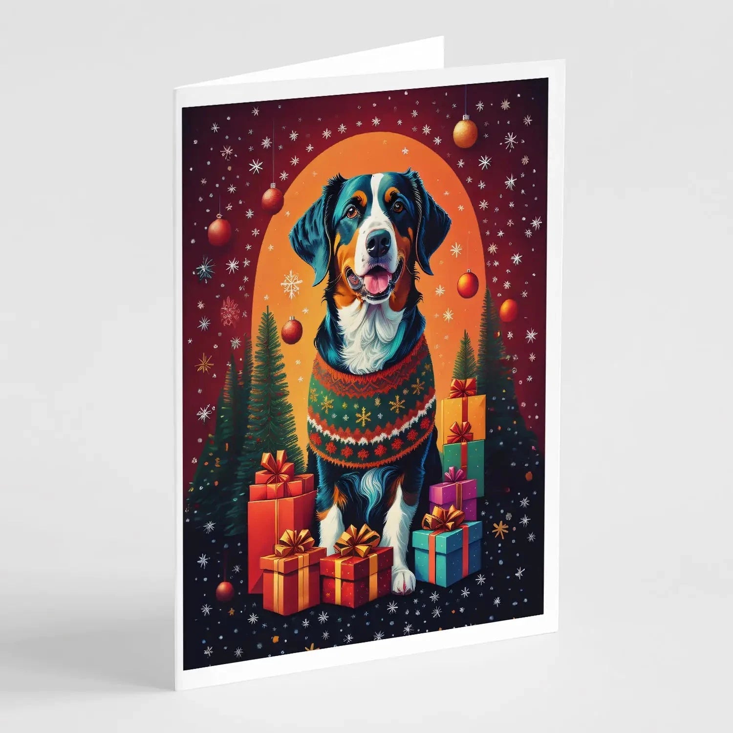 Appenzeller Sennenhund Holiday Christmas Greeting Cards Pack of 8 - NexivoEdge