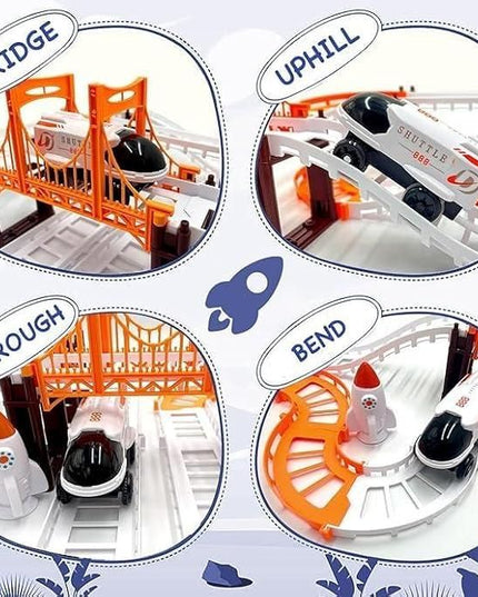 Astronaut Spaceship Track Set - Outer Space Toy Set for Kids - Nexivo