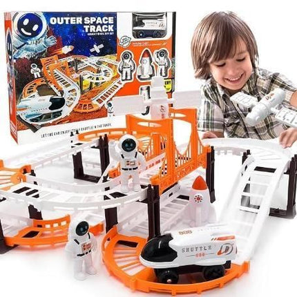 Astronaut Spaceship Track Set - Outer Space Toy Set for Kids - Nexivo