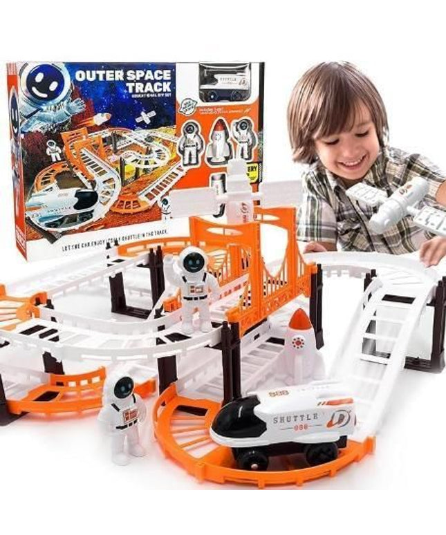 Astronaut Spaceship Track Set - Outer Space Toy Set for Kids - Nexivo