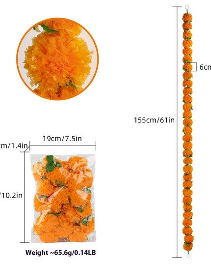 Diwali French Marigold Halloween Day Of The Dead Wedding Flower Strip NexivoEdge