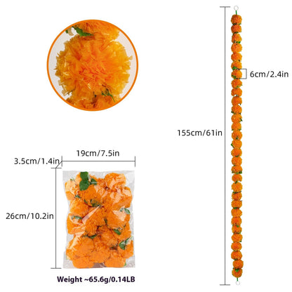 Diwali French Marigold Halloween Day Of The Dead Wedding Flower Strip NexivoEdge