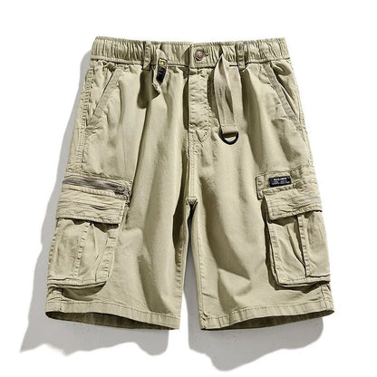 CAAYU Summer Mens Cargo Tactical Short Pants Multi - pocket Shorts Men Oversize Clothing Casual Fashion Jogger Outdoor Khaki Pants - NexivoEdge