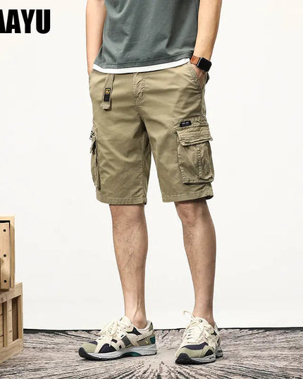 CAAYU Summer Mens Cargo Tactical Short Pants Multi-pocket Shorts Men Oversize Clothing Casual Fashion Jogger Outdoor Khaki Pants NexivoEdge