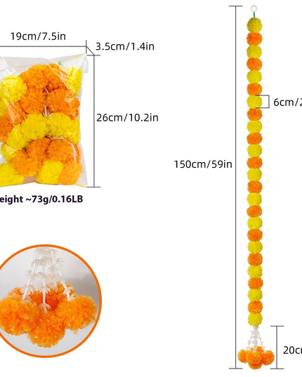 Diwali French Marigold Halloween Day Of The Dead Wedding Flower Strip NexivoEdge