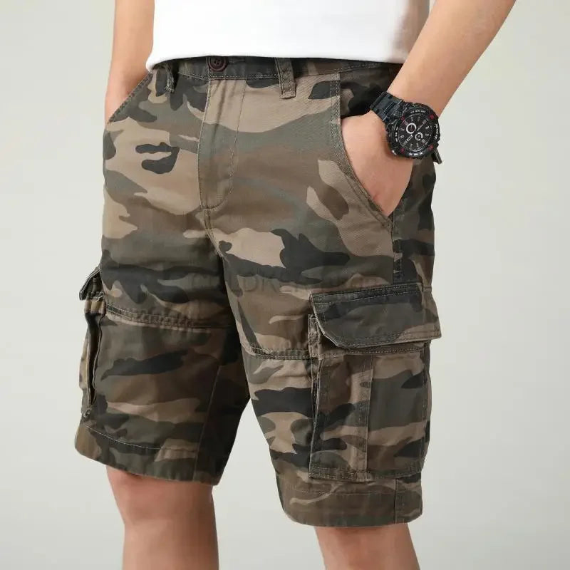 Camouflage Cargo Shorts for Men Summer Casual Shorts Mens Brand Short Pants Multi-pocket Outdoor Clothing Cargo Pants Man NexivoEdge