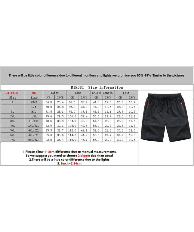DIMUSI Men's Cargo Shorts Casual Summer Man Elastic Waist Beach Shorts Male Quick Dry Outdoor Breathable Shorts homme Clothing NexivoEdge
