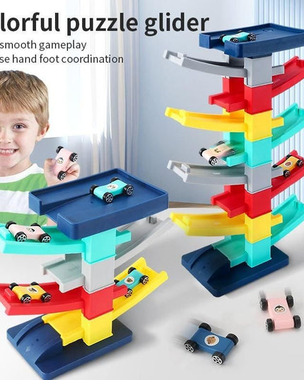 DIY Multilevel Racetrack Glider on Building Block Toys - Nexivo