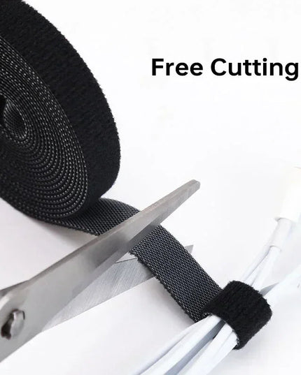 Wholesale 2/5M/Roll 12mm Width Cable Organizer USB Cable Winder Management nylon Free Cut Ties Mouse earphone Cord cable ties NexivoEdge