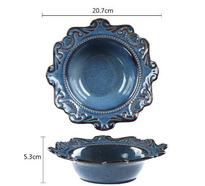 Elegant Baroque Porcelain Dinner Set - NexivoEdge