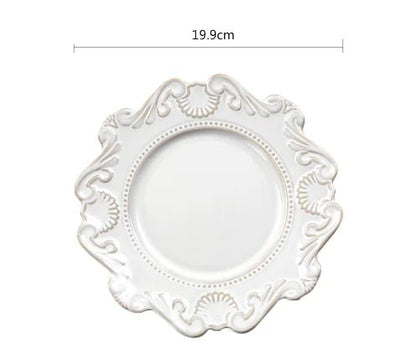 Elegant Baroque Porcelain Dinner Set - NexivoEdge
