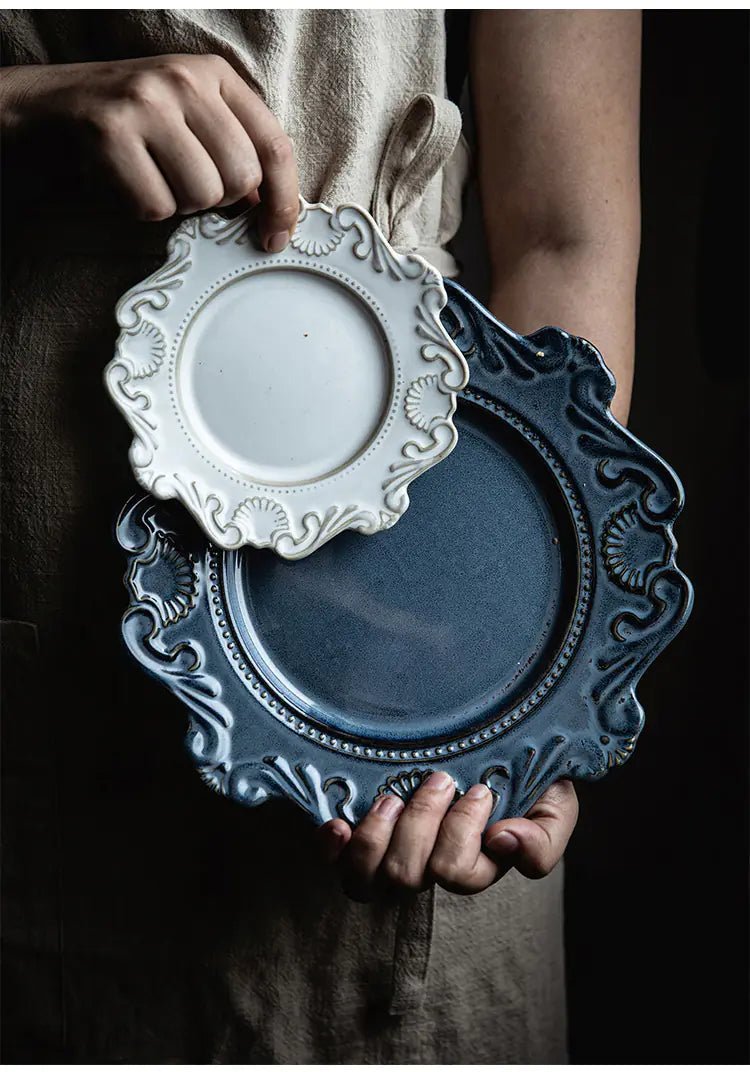 Elegant Baroque Porcelain Dinner Set - NexivoEdge