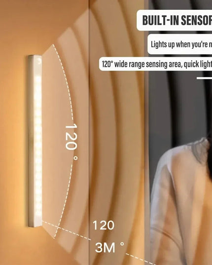 LED Motion Sensor Light Wireless LED Night Light Type C Rechargeable Light Cabinet Wardrobe Lamp Staircase Backlight For Kitchen NexivoEdge