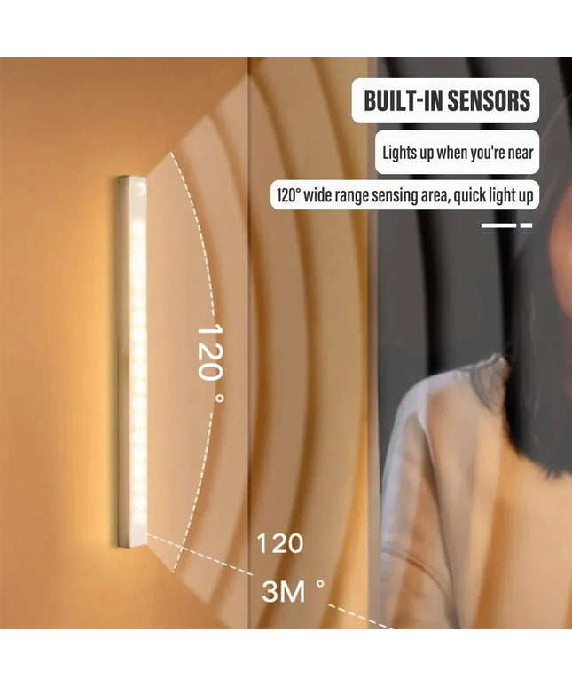 LED Motion Sensor Light Wireless LED Night Light Type C Rechargeable Light Cabinet Wardrobe Lamp Staircase Backlight For Kitchen NexivoEdge