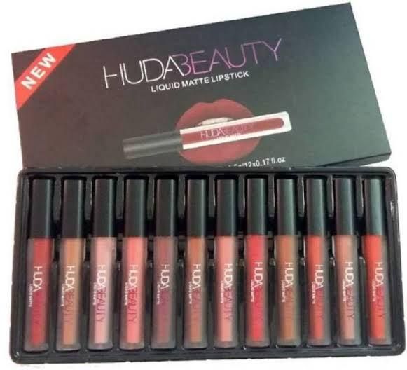 Huda Beauty matte Finishing Lipstick ( Pack of 12 ) - Nexivo