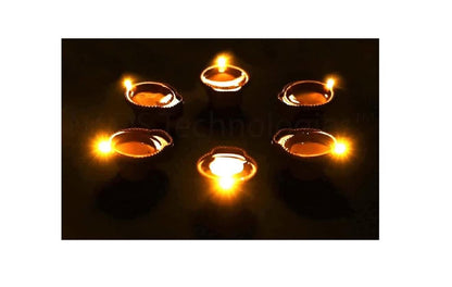 LED Light Water Sensor Diyas Plastic with, Ambient Lights, (Pack of 6/12/18/24) - Nexivo