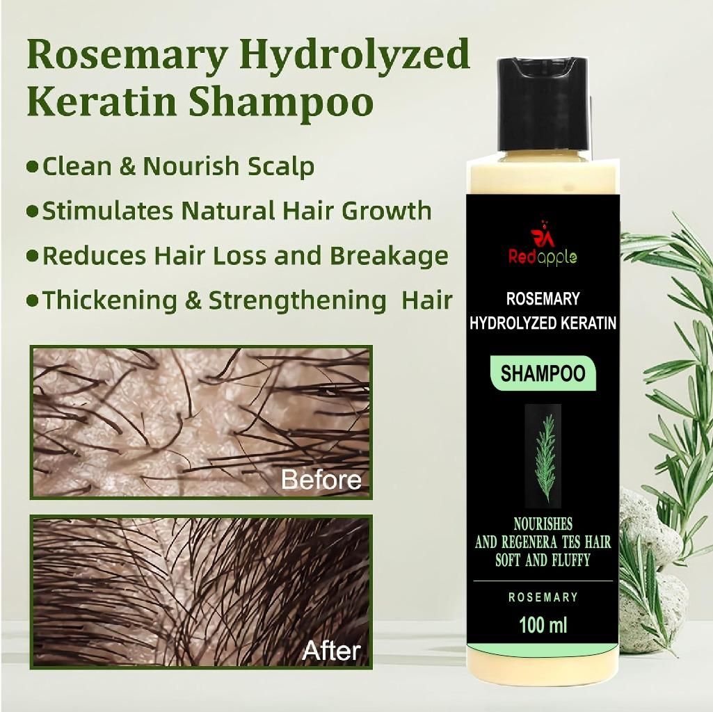 Rosemary Hydrolyzed Keratin Shampoo 100 ml Pack of 1 - NexivoEdge