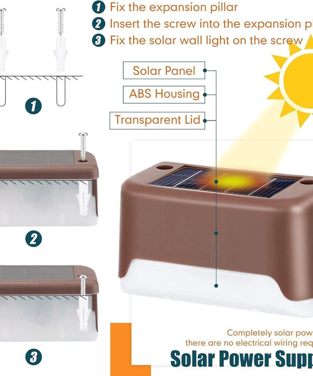 Solar Deck Lights Outdoor - Nexivo