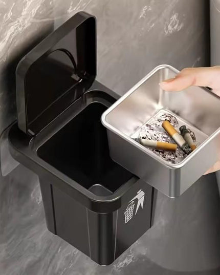 Stainless Steel Multipurpose Use Mini Dustbin & Ashtray - Nexivo