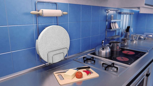 Stainless Steel Rolling Pin Holder Chakla Belan Stand - Nexivo