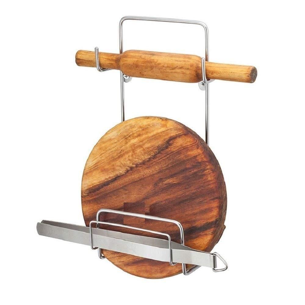 Stainless Steel Rolling Pin Holder Chakla Belan Stand - Nexivo