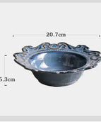 Baroque blue large bowl